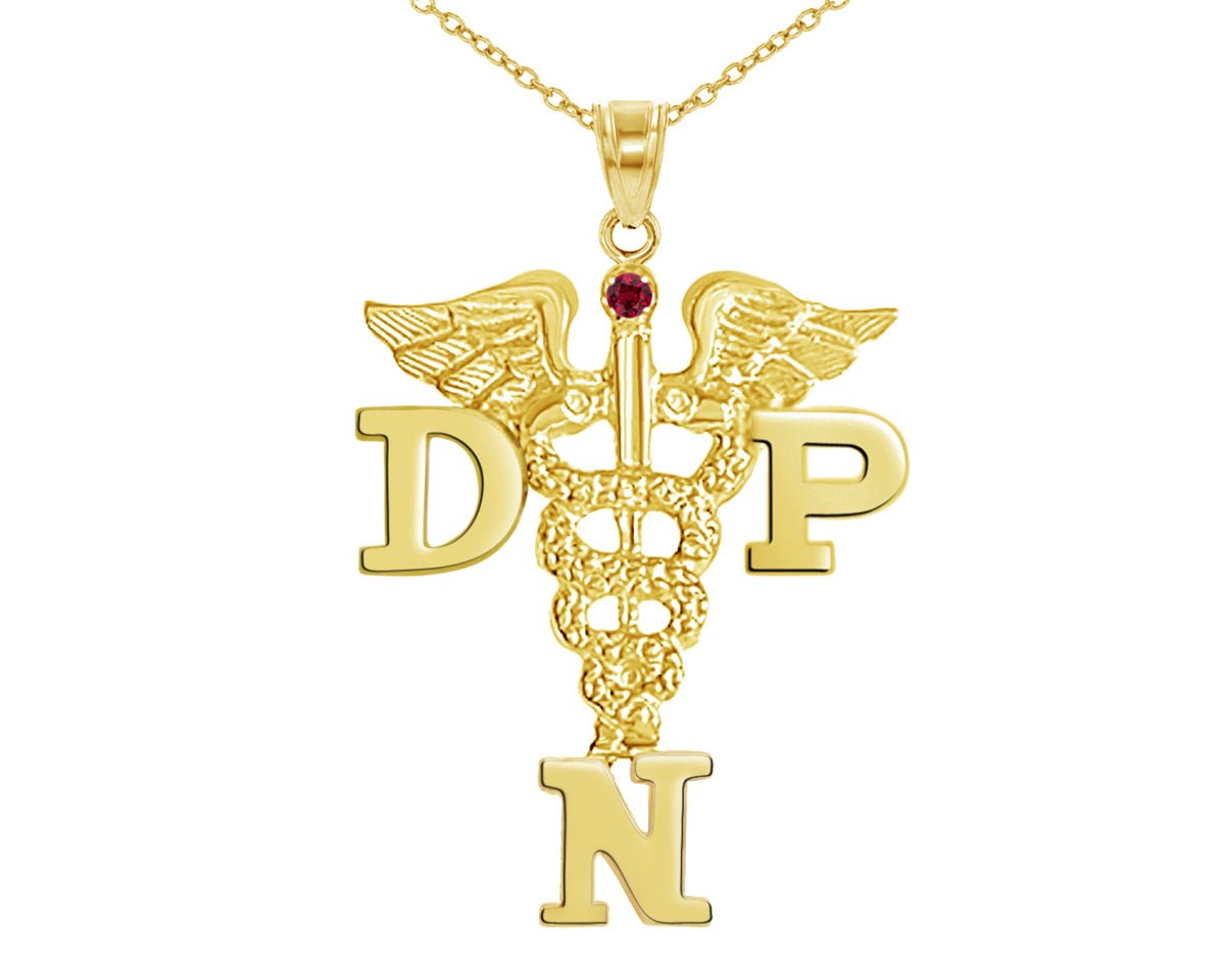 14K DNP Dr. Nursing Practice Necklace - NursingPin.com
