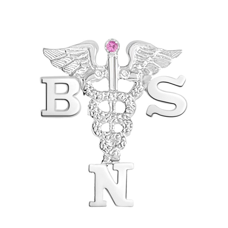 BSN Nursing Pin for Graduation in Silver - NursingPin.com