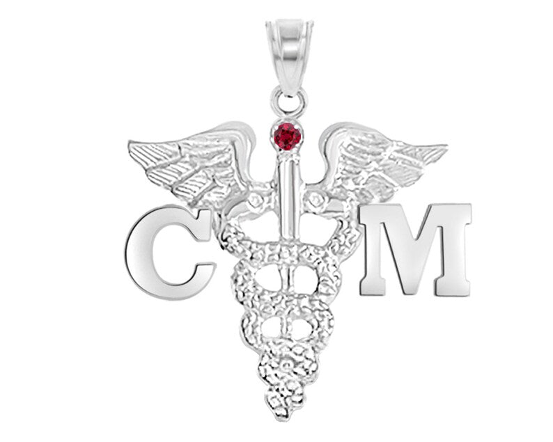 Case Manager CM Charm in Silver - NursingPin.com