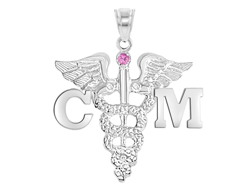 Case Manager CM Charm in Silver - NursingPin.com