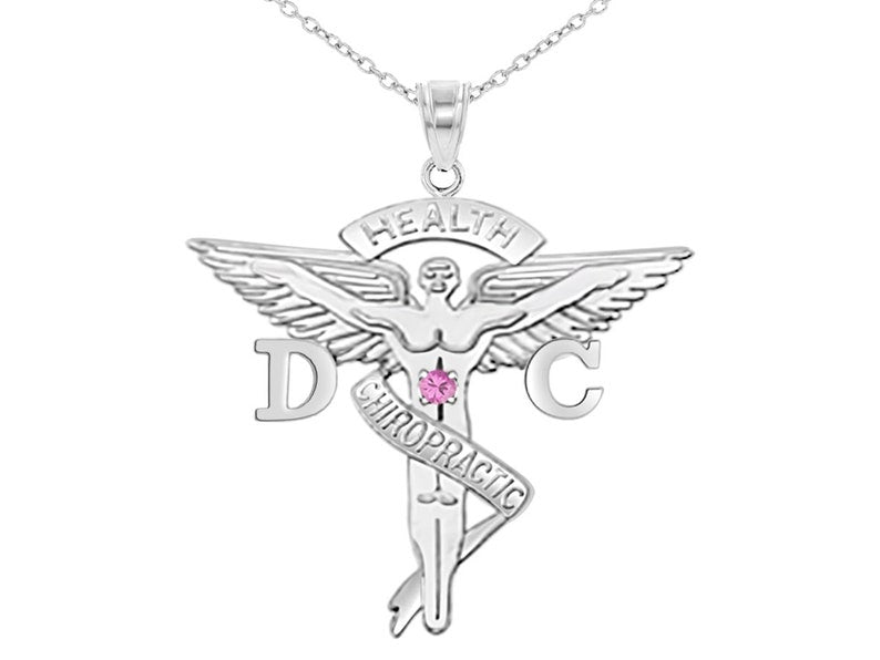 Chiropractor DC Silver Charm Necklace - NursingPin.com