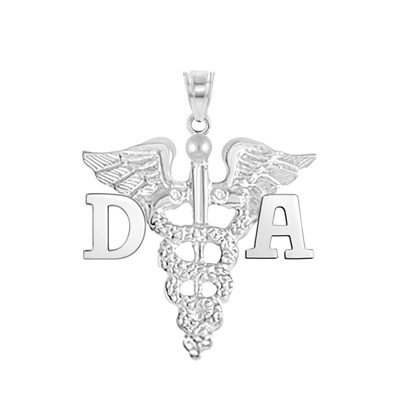 Dental Assistant DA Grad Charm in Silver - NursingPin.com