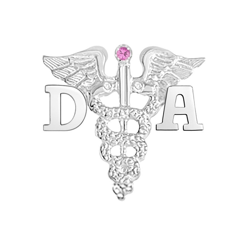 Dental Assistant DA Grad Pin in Silver - NursingPin.com