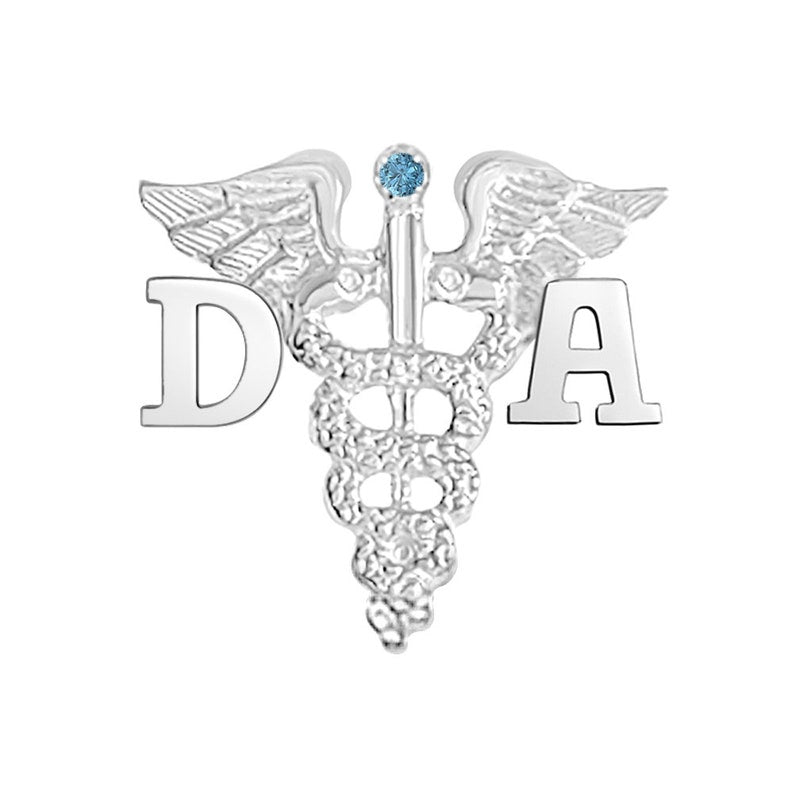 Dental Assistant DA Grad Pin in Silver - NursingPin.com