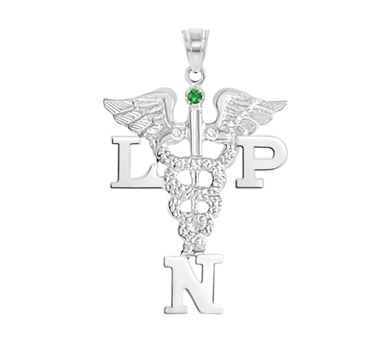 LPN Charm Graduation Pinning in Silver - NursingPin.com