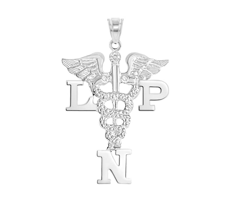 LPN Charm Graduation Pinning in Silver - NursingPin.com