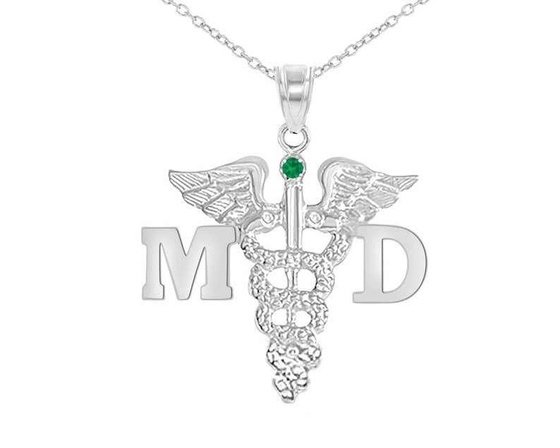 Medical Doctor MD Graduation Necklace - NursingPin.com