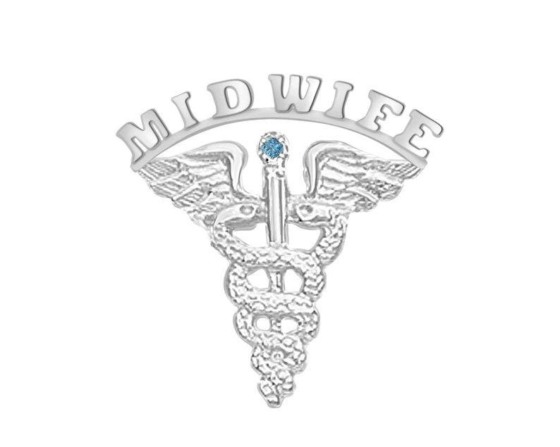 Midwife Graduation Pin in Silver Gifts - NursingPin.com