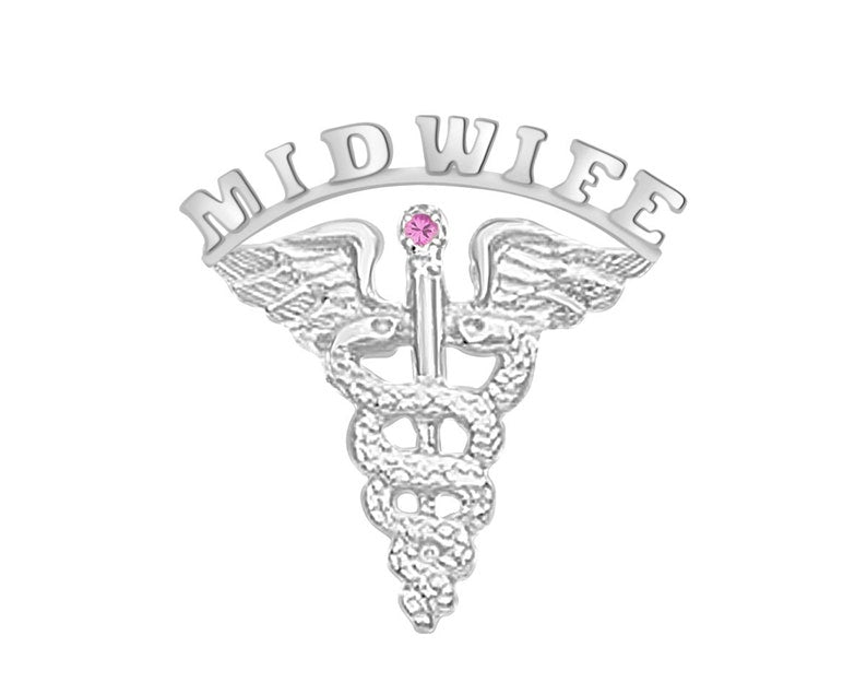 Midwife Graduation Pin in Silver Gifts - NursingPin.com