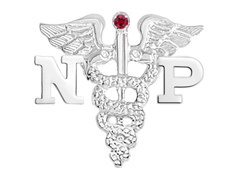 NP Nursing Pins for Graduation in Silver - NursingPin.com