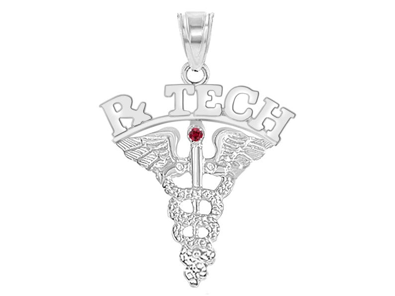 Pharmacy RxTech Graduation Silver Charm - NursingPin.com