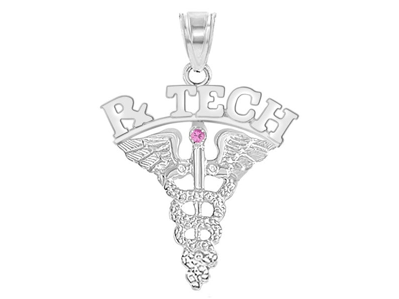 Pharmacy RxTech Graduation Silver Charm - NursingPin.com