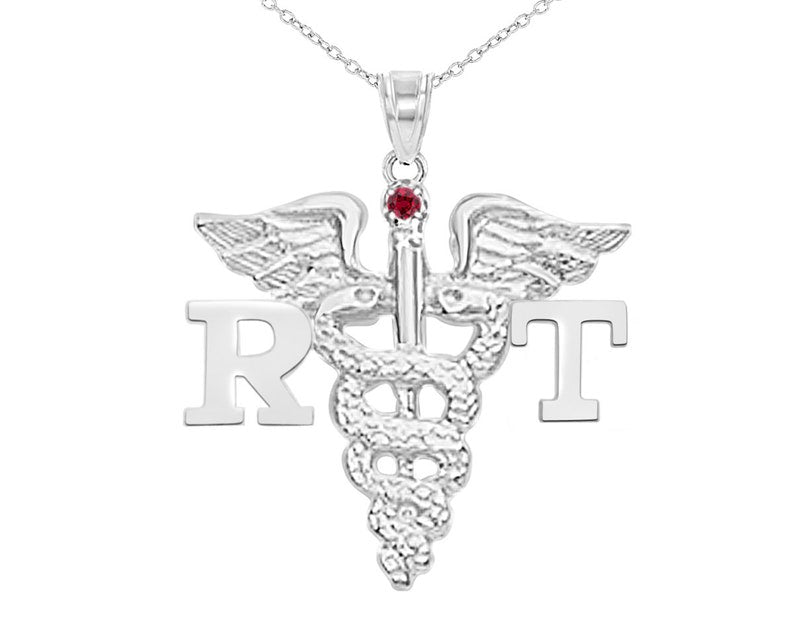 Respiratory Therapist RT Silver Necklace - NursingPin.com