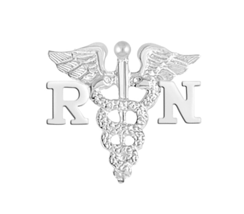 RN Nursing Pin Silver | Registered Nurse - NursingPin.com