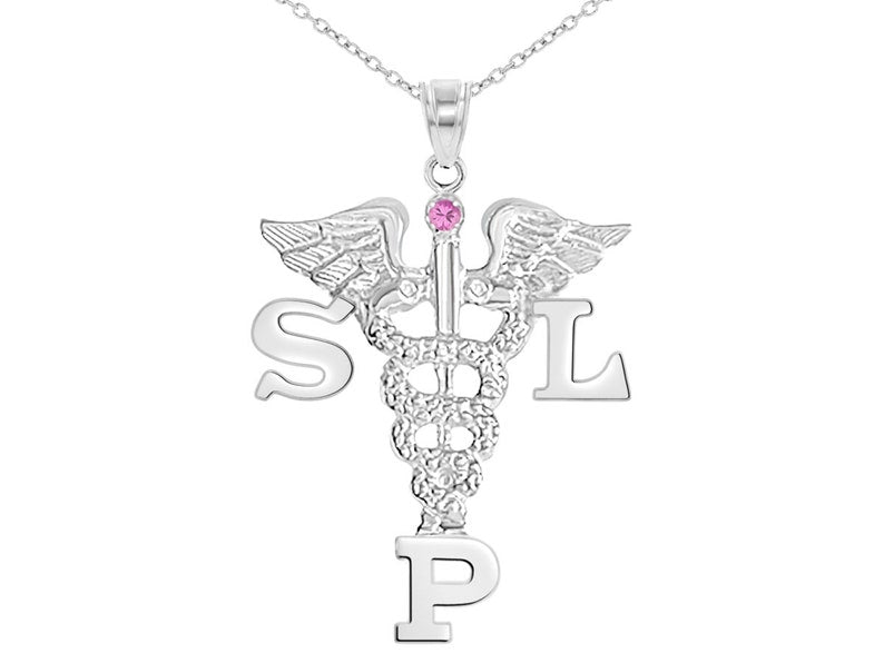 Speech Graduation SLP Silver Necklace - NursingPin.com