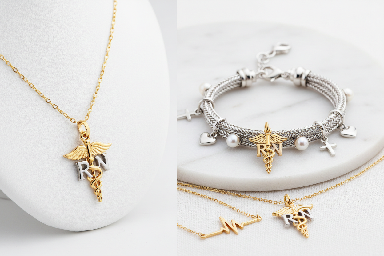 RN Charm & Registered Nurse Charm Necklace