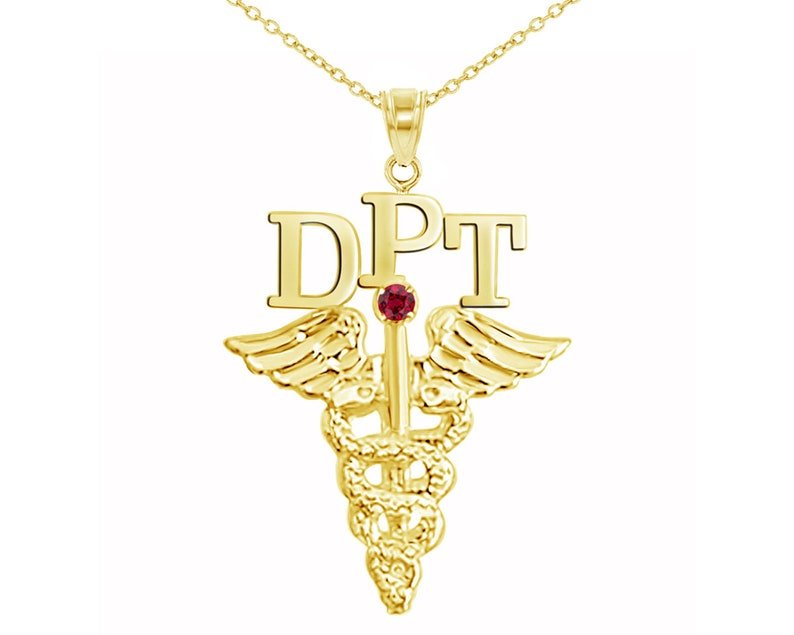 14K Doctor Physical Therapy DPT Necklace - NursingPin.com
