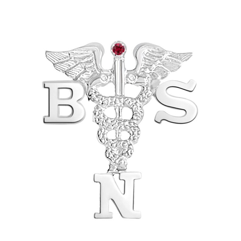 BSN Nursing Pin for Graduation in Silver - NursingPin.com