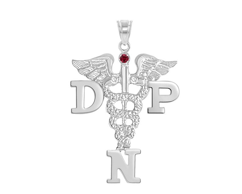 DNP Charm in Silver for Doctor of Nursing Practice - NursingPin.com