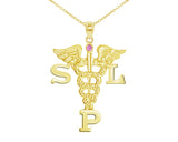 Speech Language Pathologist SLP Necklace | 14K Yellow Gold