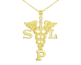 Speech Language Pathologist SLP Necklace | 14K Yellow Gold
