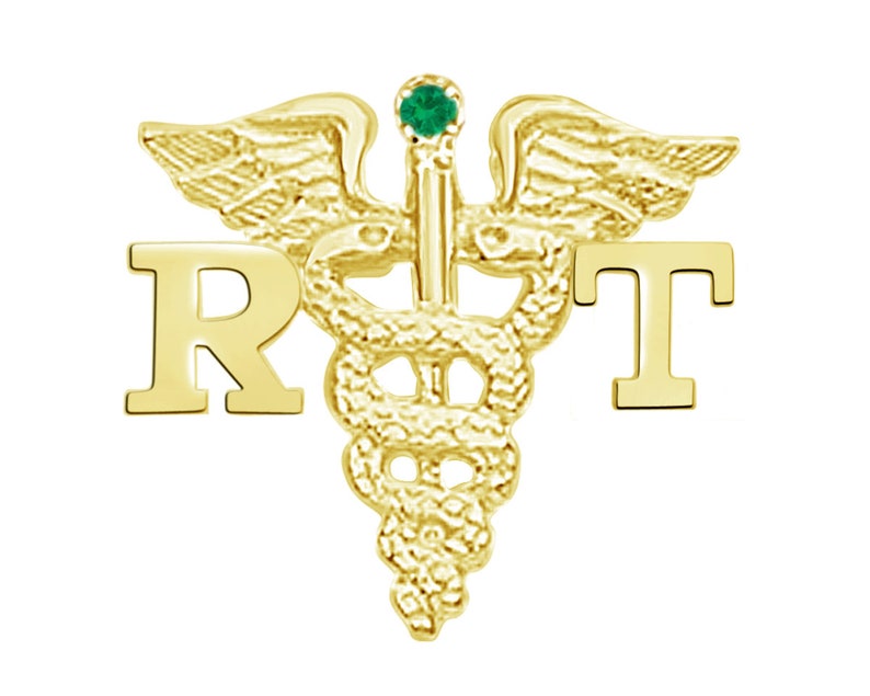 Respiratory Therapist RT Pin - 14K Gold