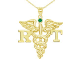 Respiratory Therapy RT Necklace 14K Gold
