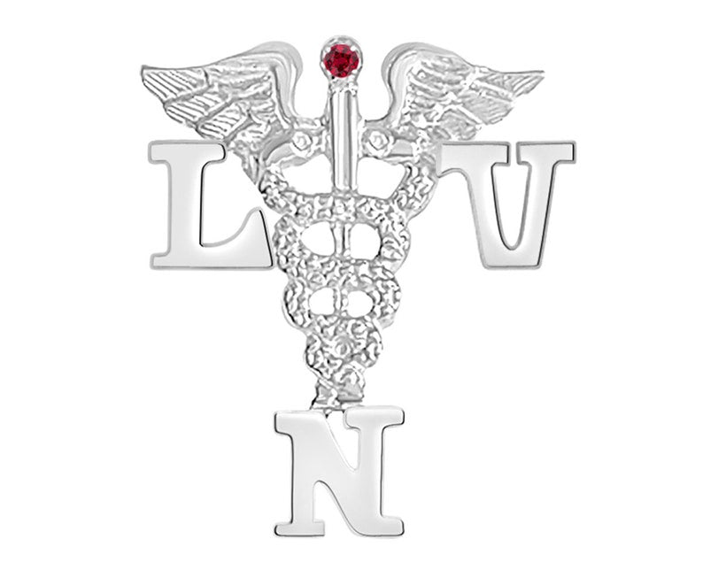 LVN Graduation Nursing Pin in Silver - NursingPin.com
