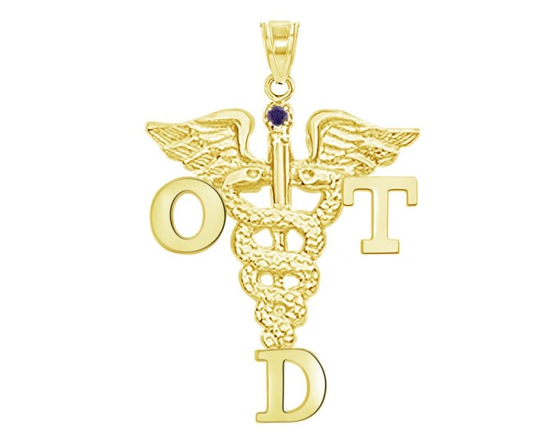 OTD 14K Yellow Gold Graduation Charm / Pendant - NursingPin.com
