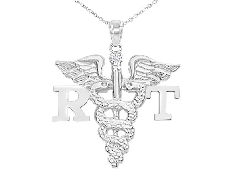 Respiratory Therapist RT Silver Necklace - NursingPin.com