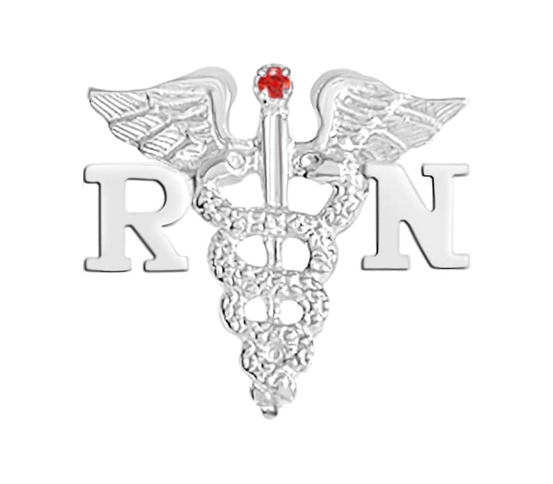 RN Nursing Pin Silver | Registered Nurse - NursingPin.com
